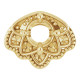 Accented Pendant Mounting in 14 Karat Yellow Gold for Round Stone, 0.98 grams