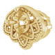 Accented Pendant Mounting in 18 Karat Yellow Gold for Round Stone, 1.17 grams