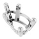 Pear 5 Prong Solitaire Necklace or Slide Pendant Mounting in Sterling Silver for Pear shape Stone, 0.33 grams