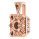 Halo Style Pendant Mounting in 10 Karat Rose Gold for Round Stone, 1.51 grams