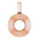 Bezel Set Solitaire Pendant Mounting in 14 Karat Rose Gold for Round Stone, 0.8 grams