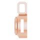 Bezel Set Solitaire Pendant Mounting in 14 Karat Rose Gold for Round Stone, 0.8 grams