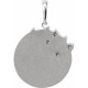 Engravable Family Tree Necklace or Pendant Mounting in Sterling Silver for Round Stone, 2.57 grams