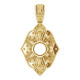 Vintage Inspired Pendant Mounting in 18 Karat Yellow Gold for Round Stone, 1.69 grams