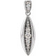 Beaded Necklace or Pendant Mounting in Platinum for Round Stone, 2.9 grams