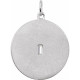 Accented Disc Necklace or Pendant Mounting in Platinum for Marquise Stone, 2.64 grams