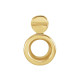 Accented Necklace or Slide Pendant Mounting in 14 Karat Yellow Gold for Round Stone, 0.31 grams