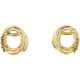 Accented Earrings Mounting in 14 Karat Rose Gold for Oval Stone, 1.63 grams