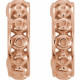 Bezel Set Hoop Earrings Mounting in 14 Karat Rose Gold for Round Stone, 1.17 grams