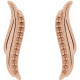 Freeform Ear Climbers Mounting in 14 Karat Rose Gold for Round Stone, 0.47 grams