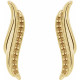 Freeform Ear Climbers Mounting in 14 Karat Yellow Gold for Round Stone, 0.47 grams
