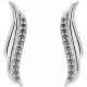 Freeform Ear Climbers Mounting in Platinum for Round Stone, 0.72 grams