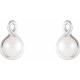 Pearl Earrings Mounting in Sterling Silver for Pearl Stone, 1.22 grams
