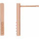 Accented Bar Earrings Mounting in 14 Karat Rose Gold for Round Stone, 0.86 grams