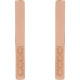 Accented Bar Earrings Mounting in 14 Karat Rose Gold for Round Stone, 0.86 grams