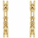 Accented Hoop Earrings Mounting in 14 Karat Yellow Gold for Straight baguette Stone, 1.54 grams