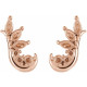 Accented Ear Climbers Mounting in 14 Karat Rose Gold for Marquise Stone, 0.46 grams