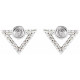 Pearl Geometric Earrings Mounting in Sterling Silver for Pearl Stone, 1.49 grams