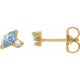 Family Floral Ear Climbers Mounting in 14 Karat Yellow Gold for Marquise Stone, 0.23 grams