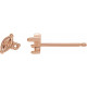 Family Floral Ear Climbers Mounting in 14 Karat Rose Gold for Marquise Stone, 0.24 grams