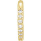 Accented Huggie Earrings Mounting in 14 Karat Yellow Gold for Round Stone, 0.88 grams