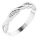 Sterling Silver .02 CTW Natural Diamond Stackable Twisted Ring