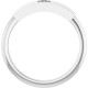 14K White .03 CT Natural Diamond Engravable Heart Ring 