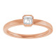 14K Rose 1/4 CT Lab-Grown Diamond Ring