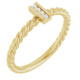 14K Yellow .03 CTW Natural Diamond Rope Ring