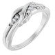 Sterling Silver .07 CTW Natural Diamond Knot Ring