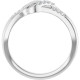Sterling Silver .07 CTW Natural Diamond Knot Ring
