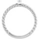 14K White .03 CTW Natural Diamond Rope Ring