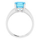 Sterling Silver Natural Swiss Blue Topaz Ring