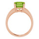 14K Rose Natural Peridot Ring