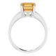 Platinum Natural Citrine Ring