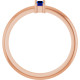 14K Rose 5x2 mm Lab-Grown Blue Sapphire Stackable Ring