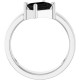 Platinum Natural Black Onyx Asymmetric Solitaire Ring