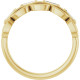 14K Yellow Lab-Grown Moissanite Chain Link Ring