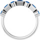 14K White Lab-Grown Blue Sapphire Stackable Ring