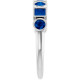 14K White Lab-Grown Blue Sapphire Stackable Ring