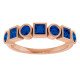 14K Rose Lab-Grown Blue Sapphire Stackable Ring