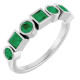 Sterling Silver Lab-Grown Emerald Stackable Ring