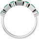 Sterling Silver Lab-Grown Emerald Stackable Ring