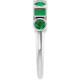 Sterling Silver Lab-Grown Emerald Stackable Ring