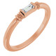 14K Rose Lab-Grown Moissanite Stackable Ring