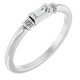 14K White Lab-Grown Moissanite Stackable Ring