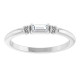 14K White Lab-Grown Moissanite Stackable Ring