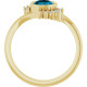 14K Yellow Natural London Blue Topaz & 1/8 CTW Natural Diamond Ring