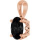 14K Rose Natural Black Onyx Pendant