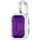 Platinum Natural Amethyst Pendant